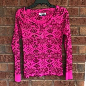 Pink thermal longsleeve T-shirt